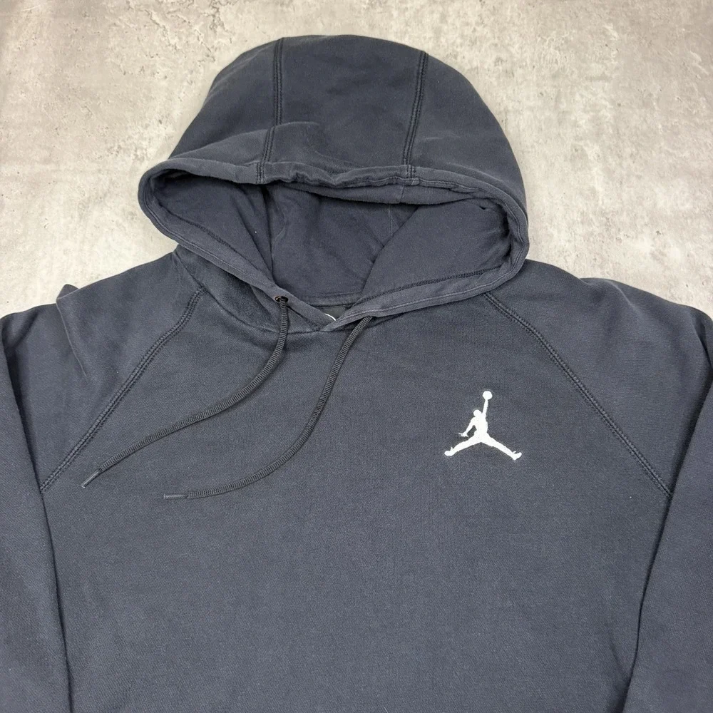 Nike Air Jordan Black Fleece Basketball Pull Over Hoodie 476907-010 Large